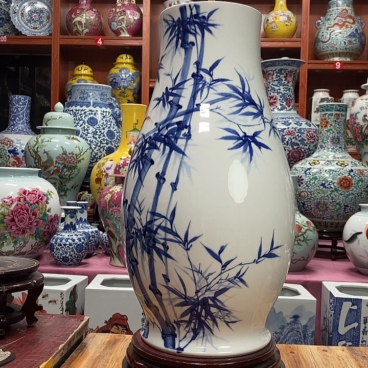 景德镇陶瓷手工手绘花瓶摆件