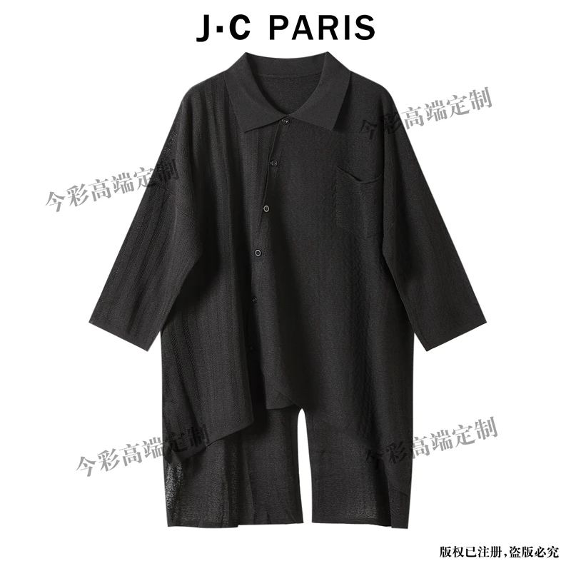 6865 J - C PARIS 不对称短袖针织上衣