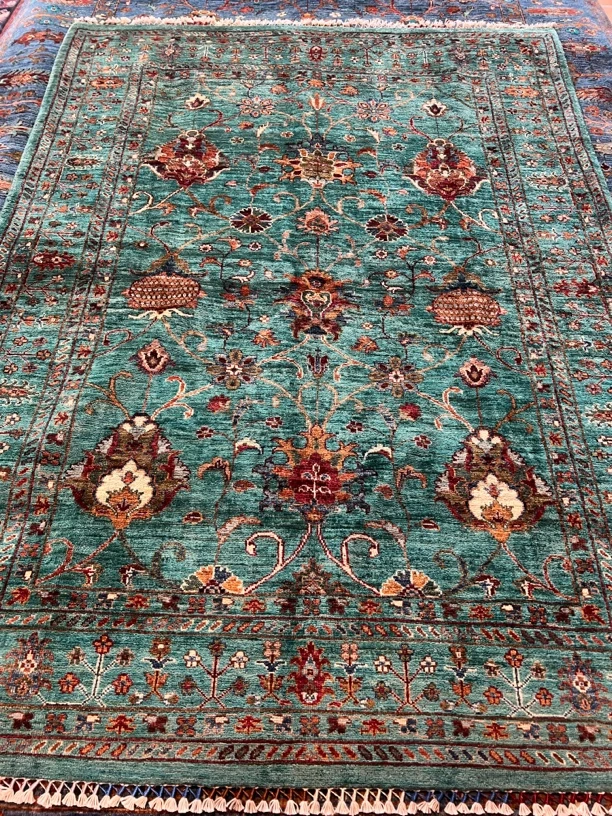 阿富汗手工羊毛地毯153 x201