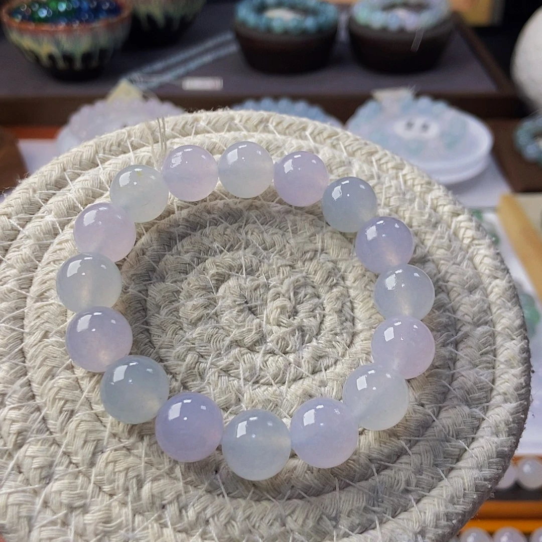 定制翡翠未镶嵌翡翠手串卡12+