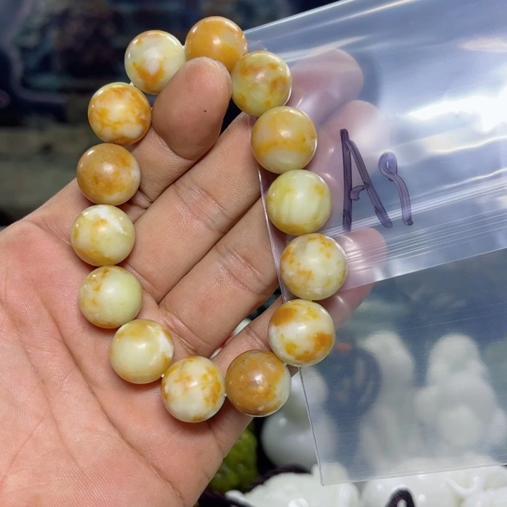 蛇纹石玉项链未镶嵌印*哥