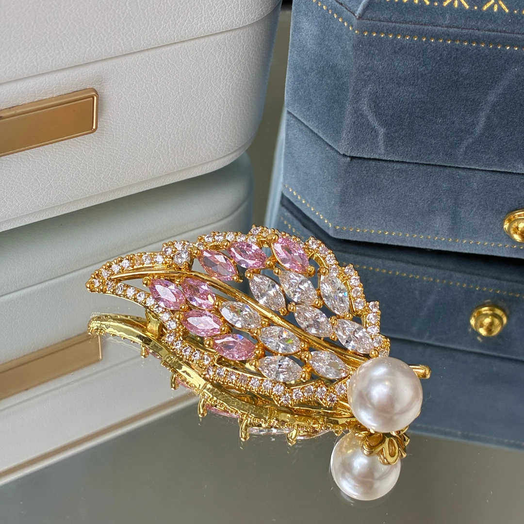 合金胸针 【开枝散叶】简约百搭精致优雅高档春夏时尚胸针7038