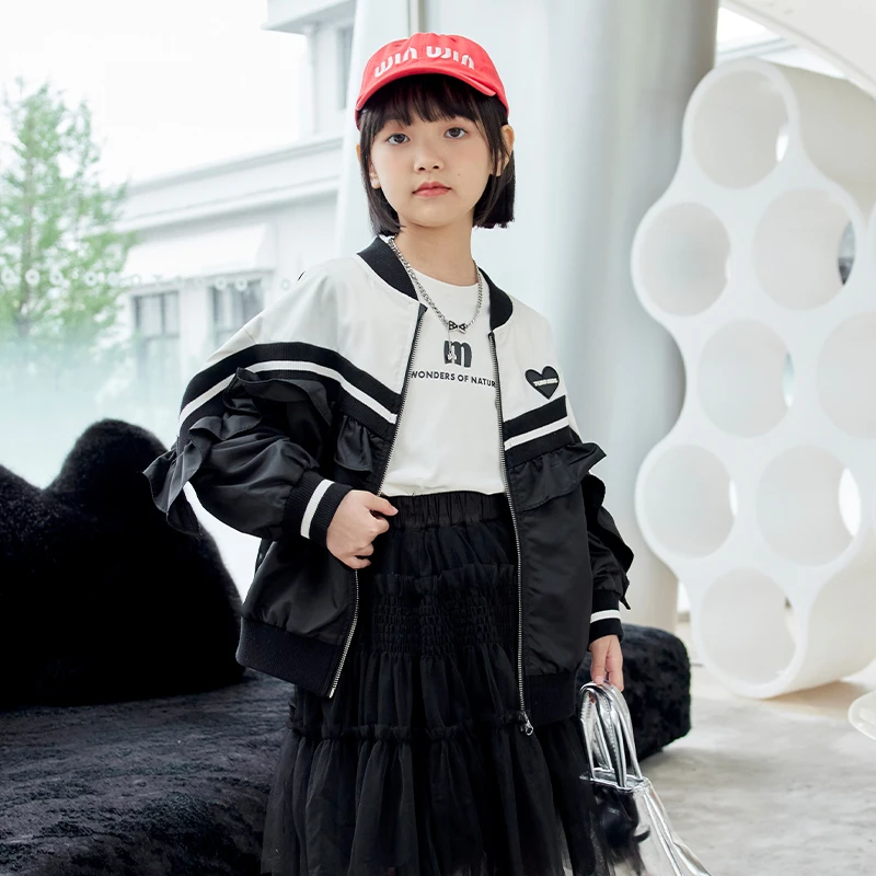 【61号】短款梭织外套女童