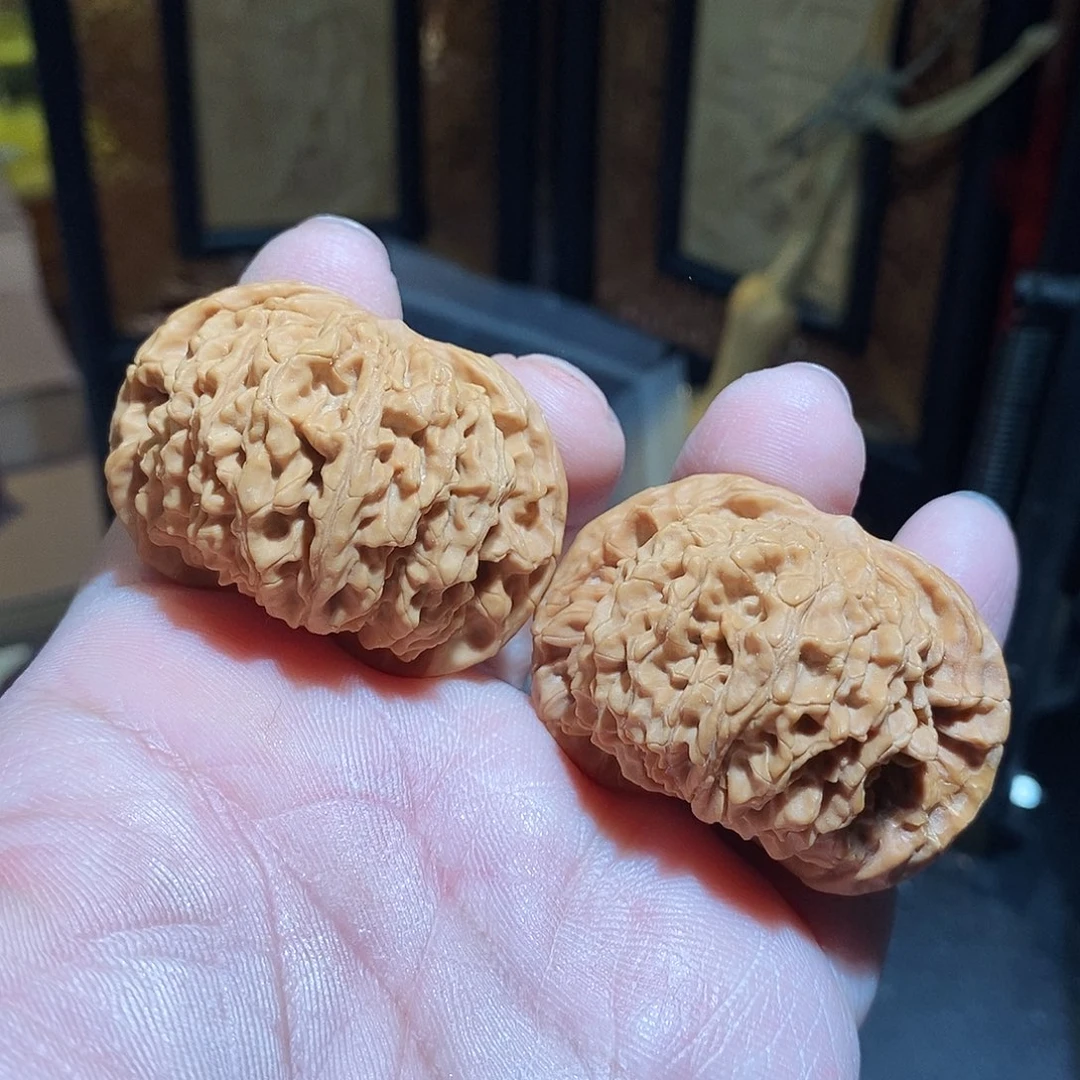 文玩核桃把件45盘龙纹全品