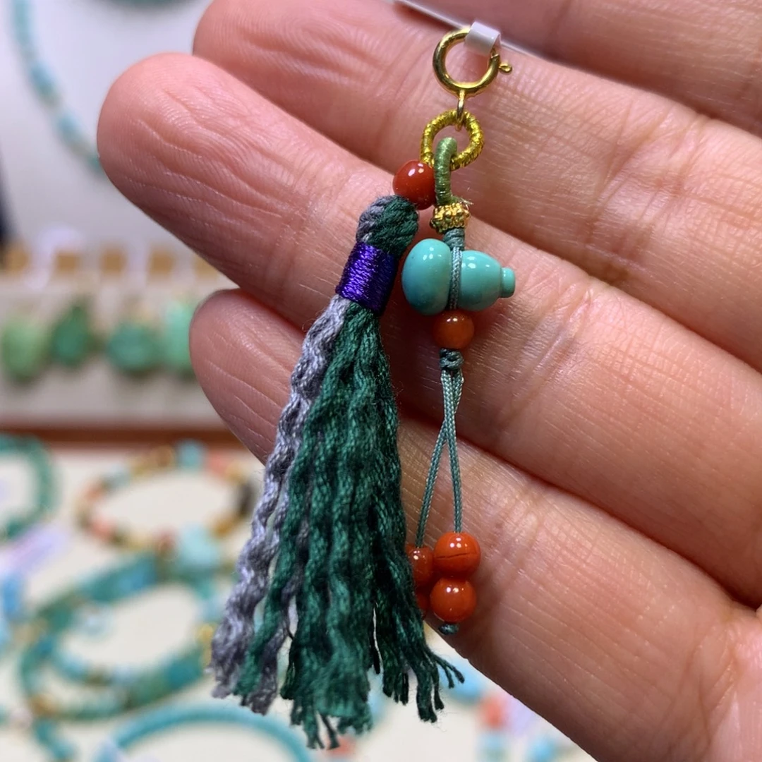 南红玛瑙银S925镀金镶嵌挂件