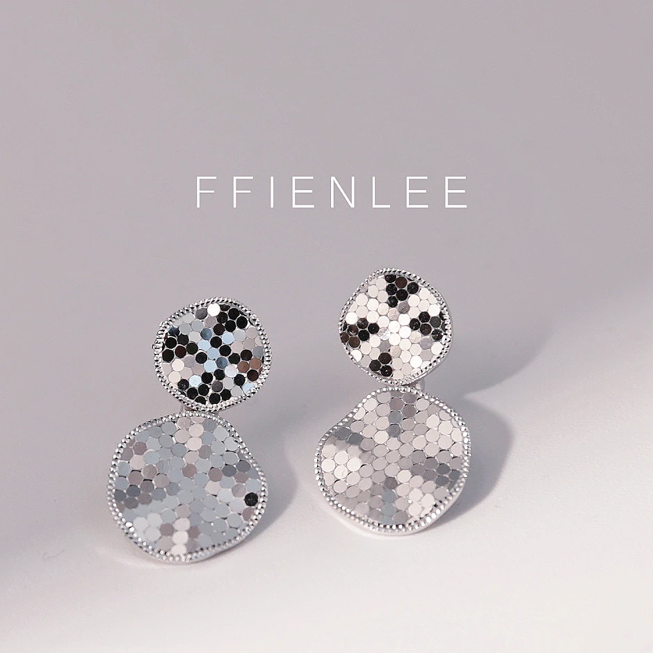 925银耳饰 <璀璨之恋>波光粼粼碎冰冰耳钉时尚小众设计百搭耳饰