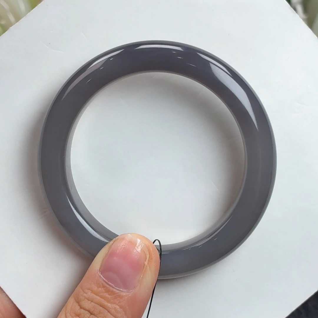 和田玉未镶嵌手镯烟紫渐变小手推荐25号