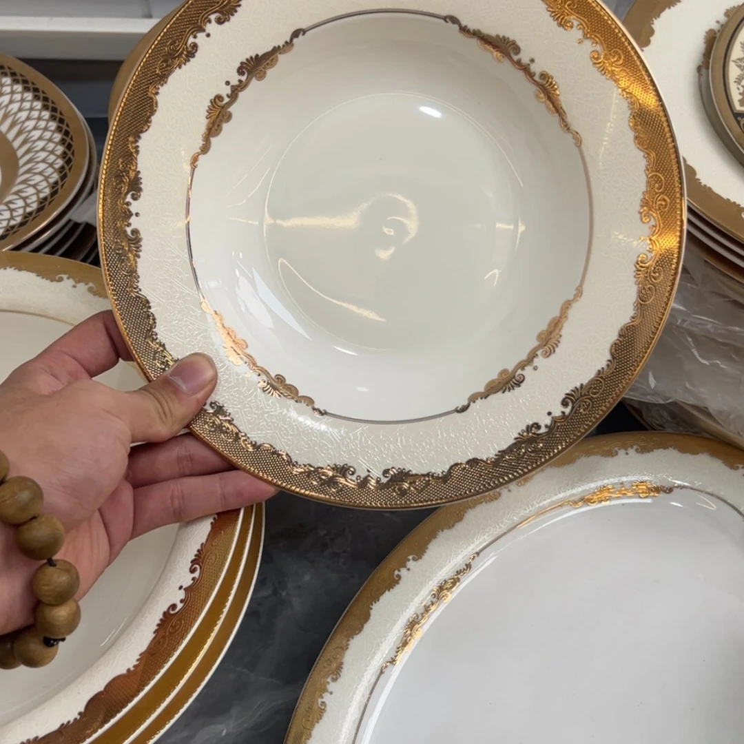 【闪购商品】瓷片梧**?9寸草帽盘四个一单福利价