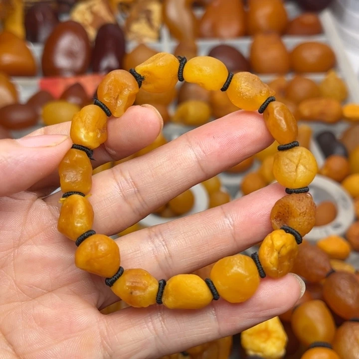 未镶嵌琥珀裸石天然蜜蜡手串