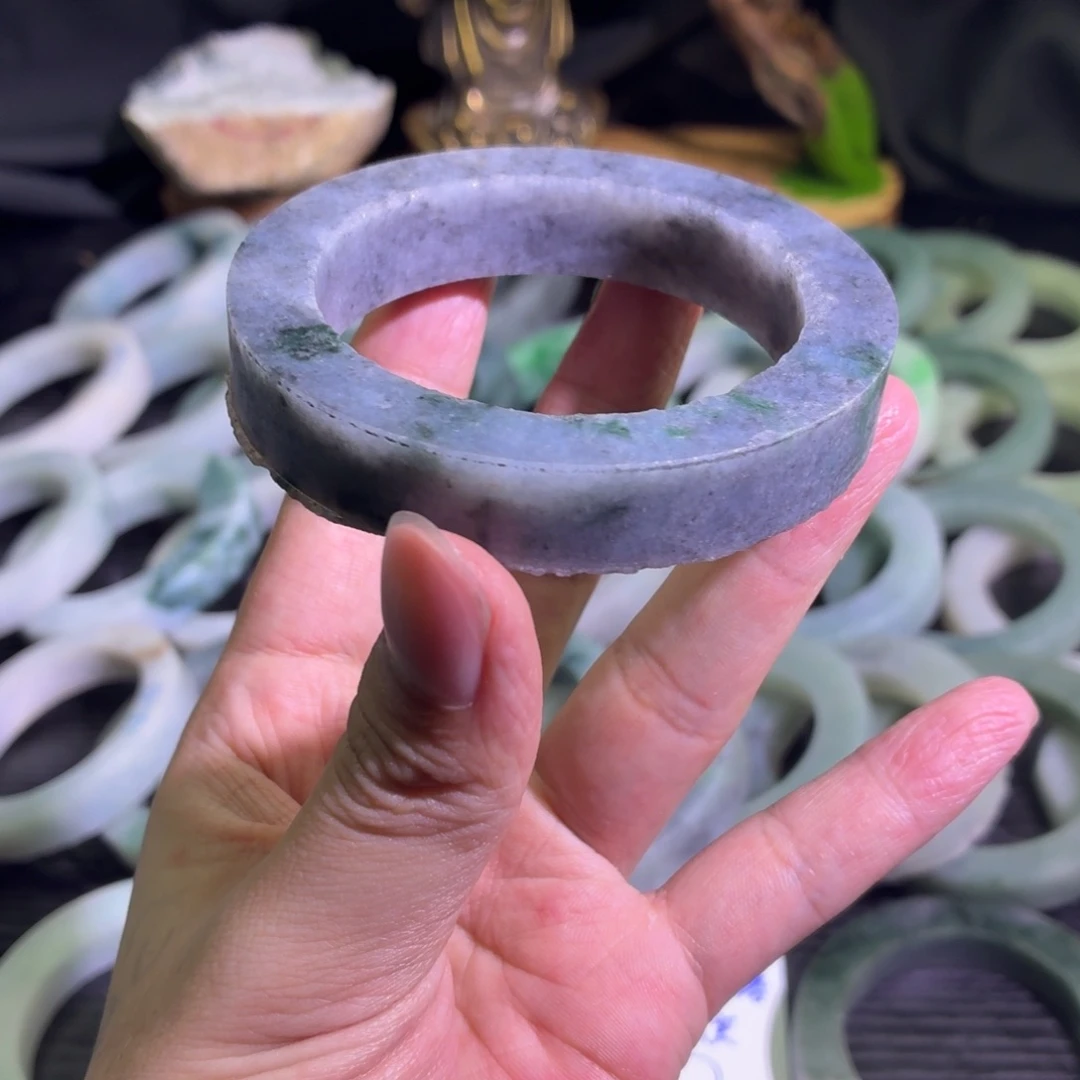 定制翡翠未镶嵌天然翡翠A货毛胚手镯定制