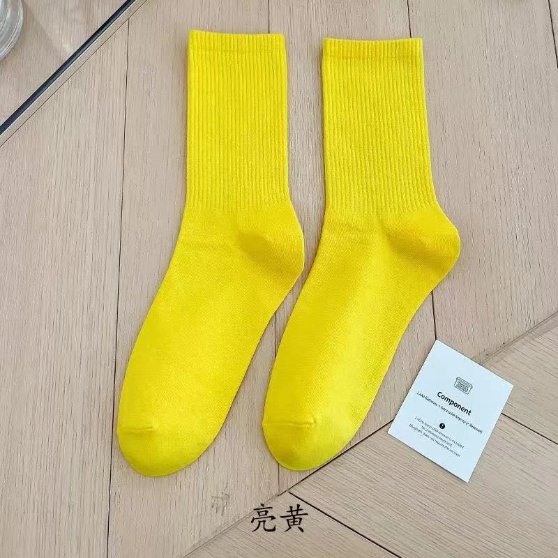 【骑行高弹舒适无压袜子黄色】ILPALADINO骑行无压袜子春夏秋冬