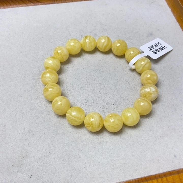 蜜蜡未镶嵌裸石手串