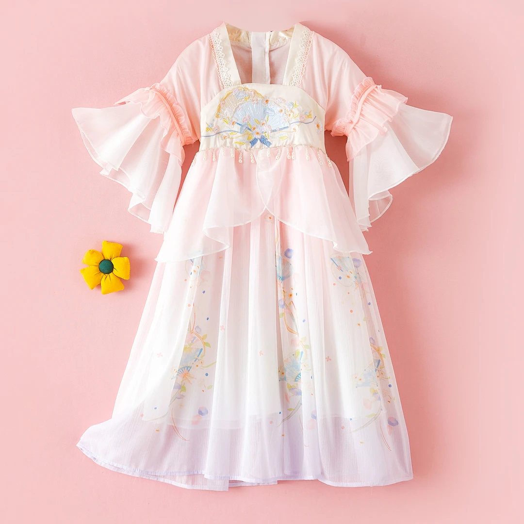 女童汉服连衣裙夏季新品女孩大童仙女裙子演出服哥SY12422402