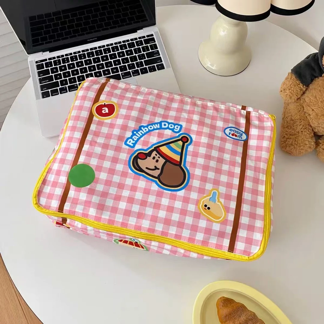 A006可爱便携旅行收纳袋翻盖大号收纳袋