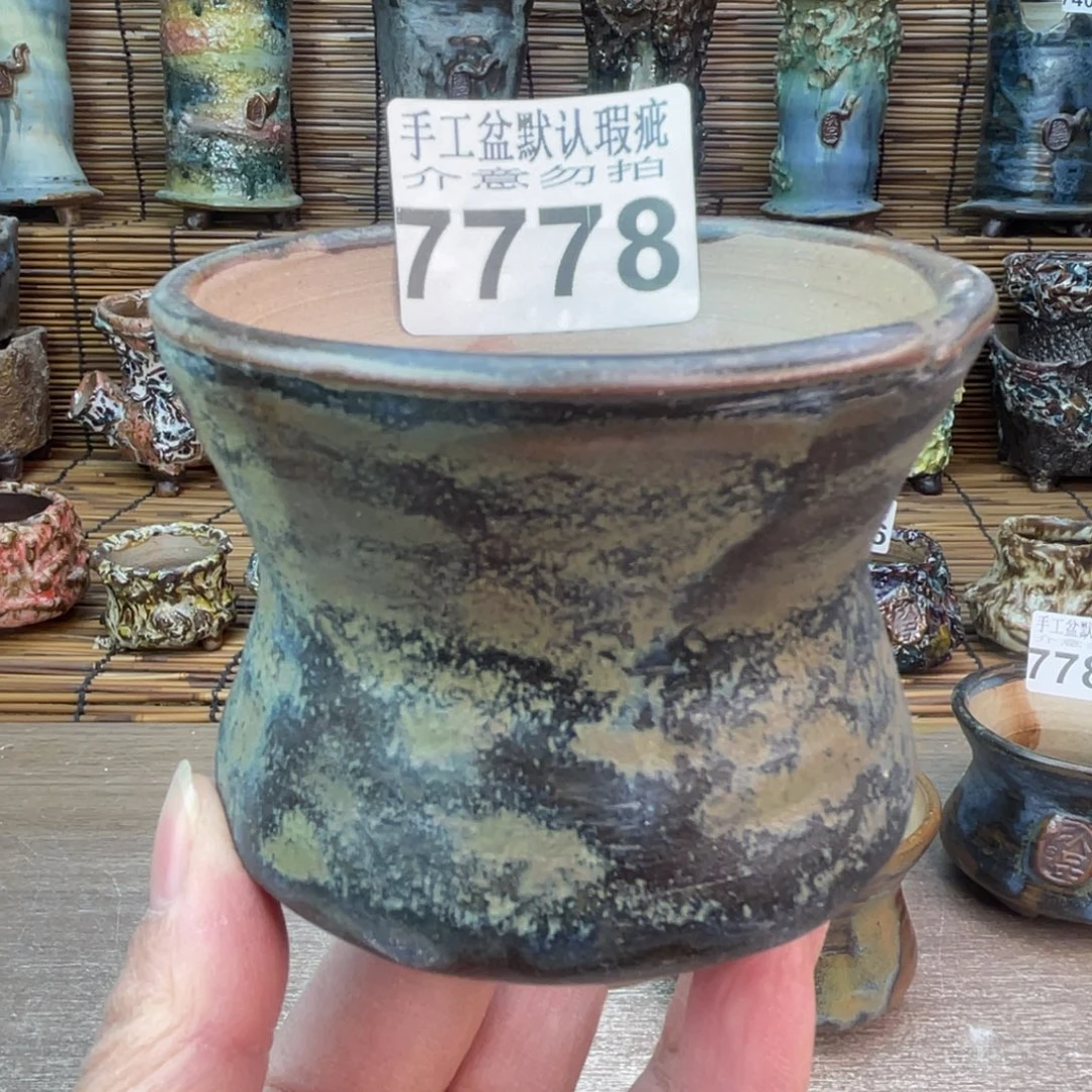 手工花盆默认瑕疵完美者勿拍