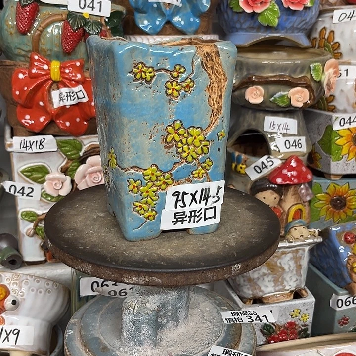 紫砂花盆粗陶材质多肉花盆