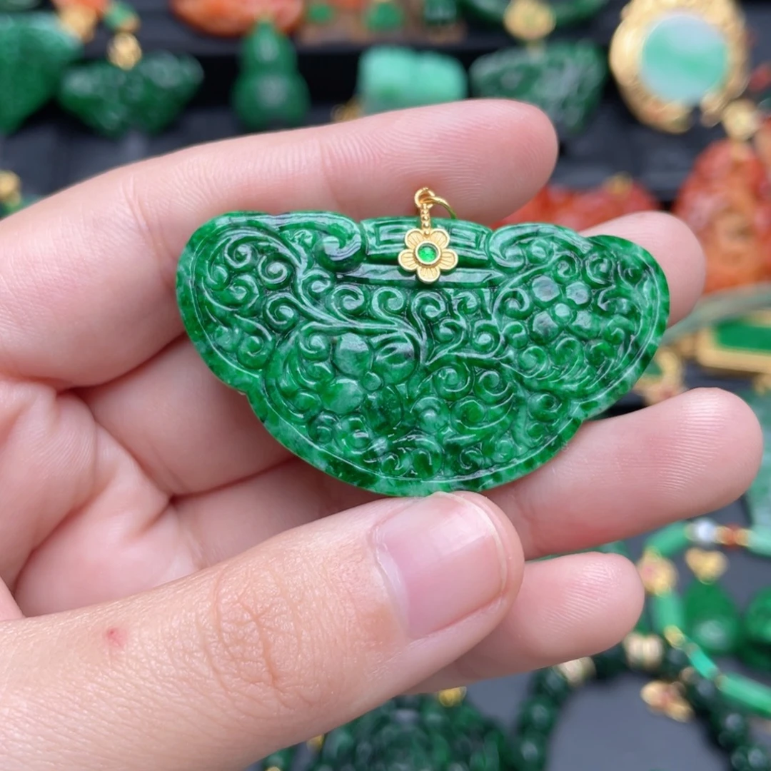 翡翠银S925镶嵌颈饰