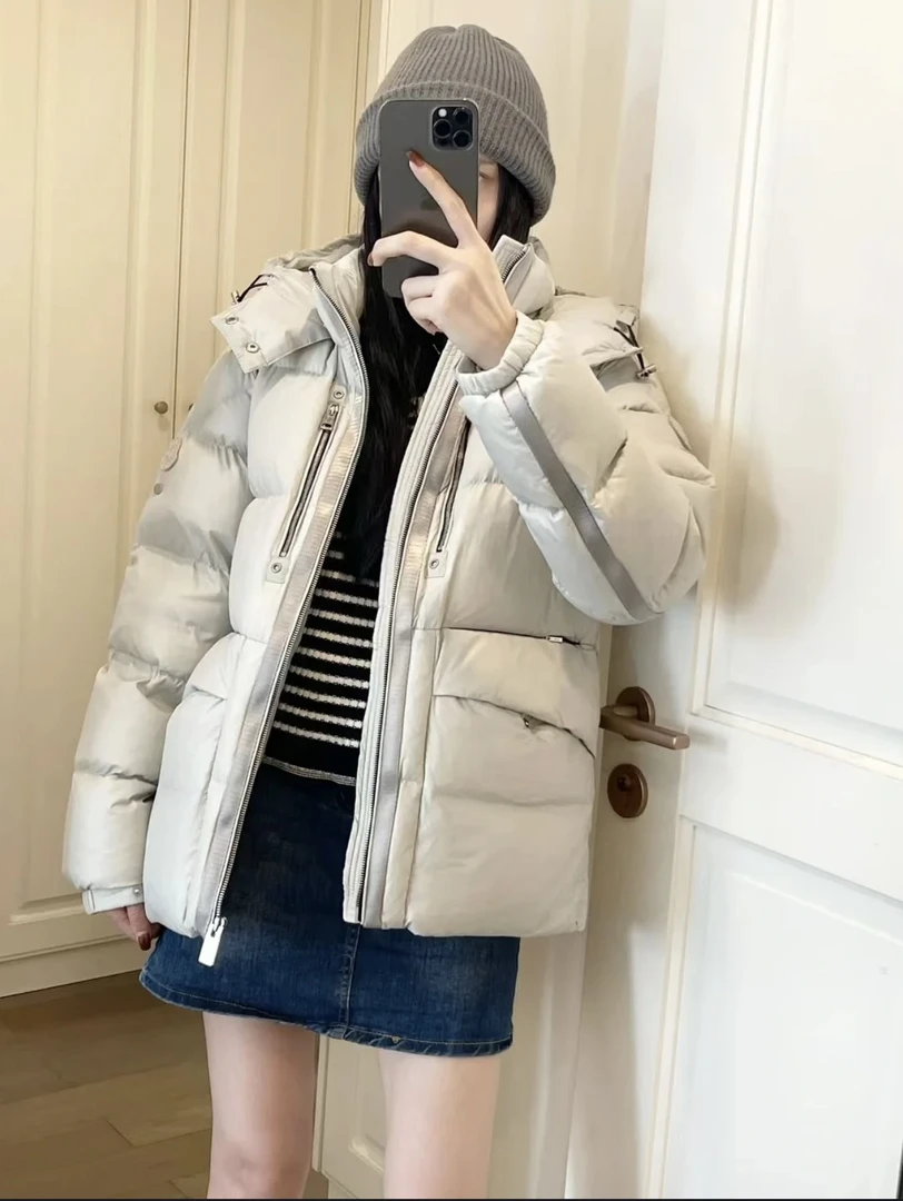 【粉丝专属冬装】时尚白色明星同款 法式秋冬YZ24K00907