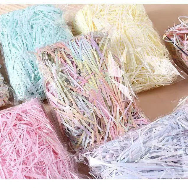 新款拉菲草填充物彩色生日礼盒材料伴手ins批发便宜幼儿园