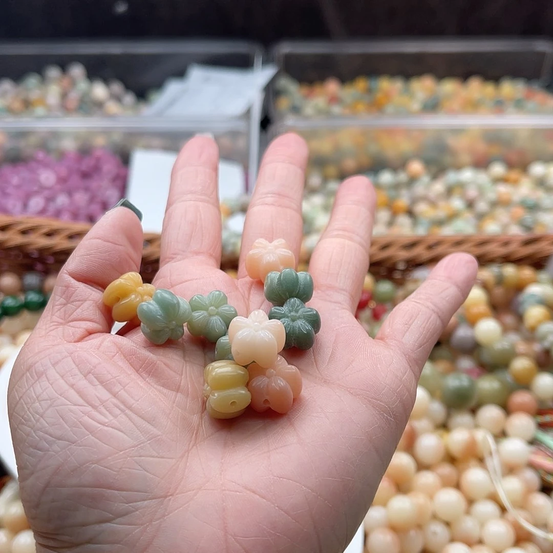 白玉菩提吊坠A/12mm/5+5颗