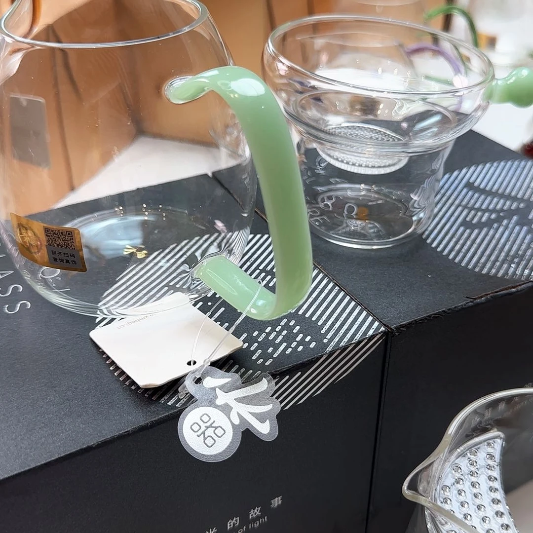 j***a禾器泰然公道杯浅玉色加奉珠激光茶漏浅玉色
