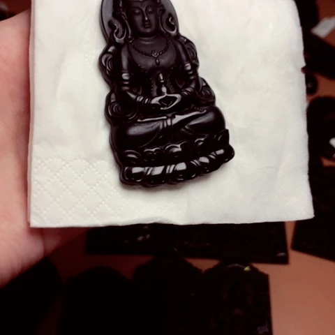 天然缅甸a货钢琴黑挂件
