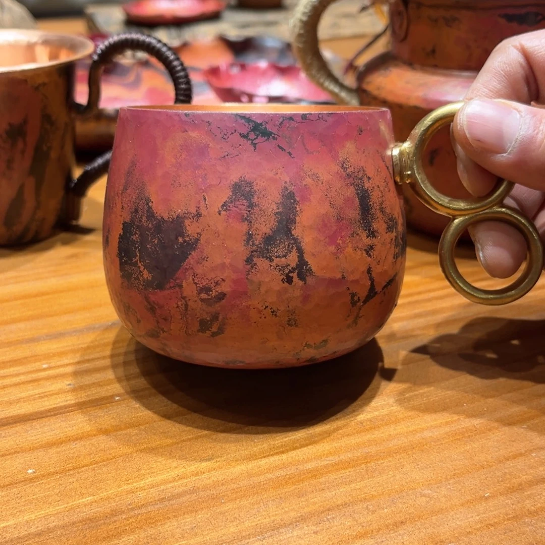 淬火色300茶杯手工锻打工艺