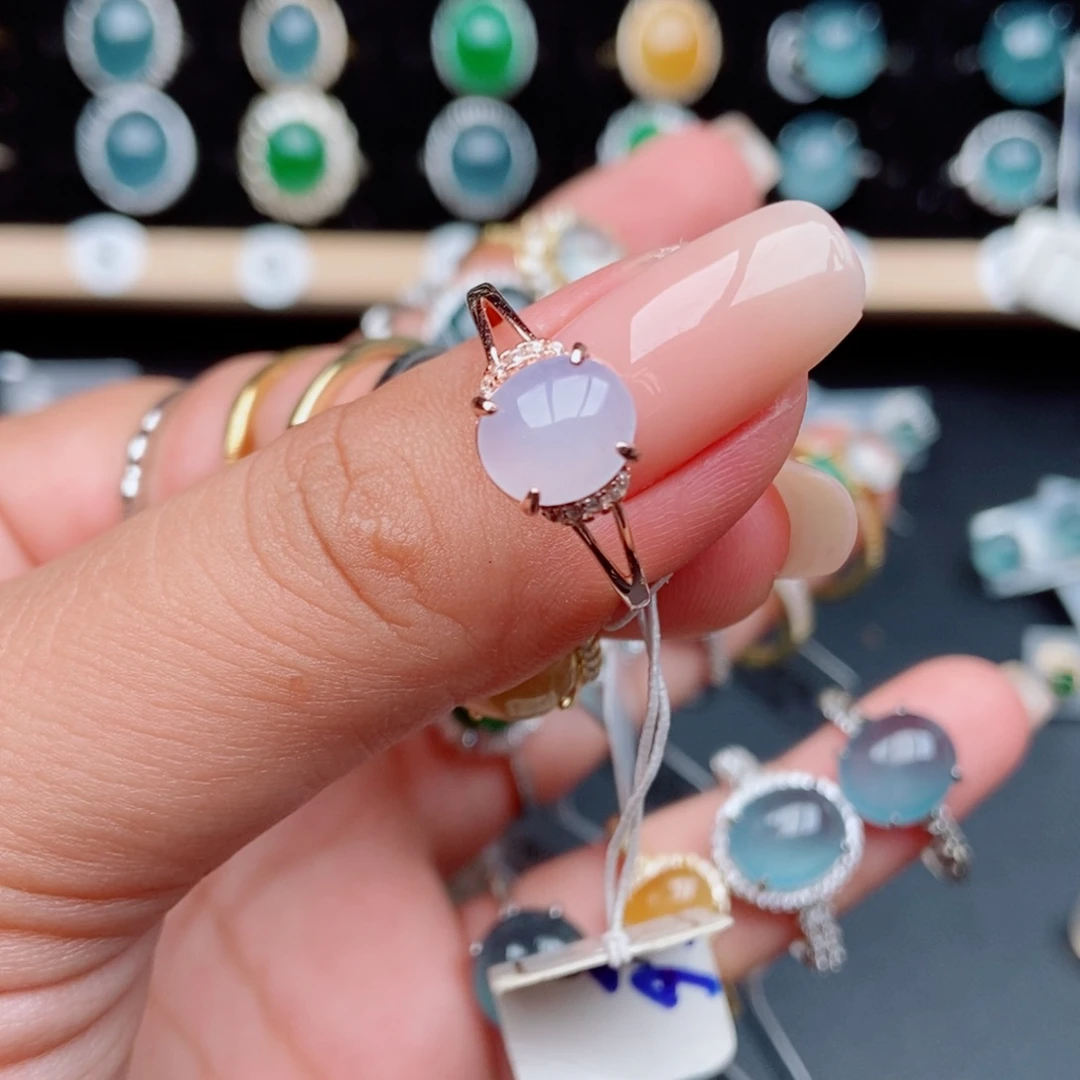 万****翡翠银S925镶嵌戒指