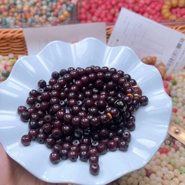 白玉菩提吊坠Z/9mm/108溏心直切微瑕