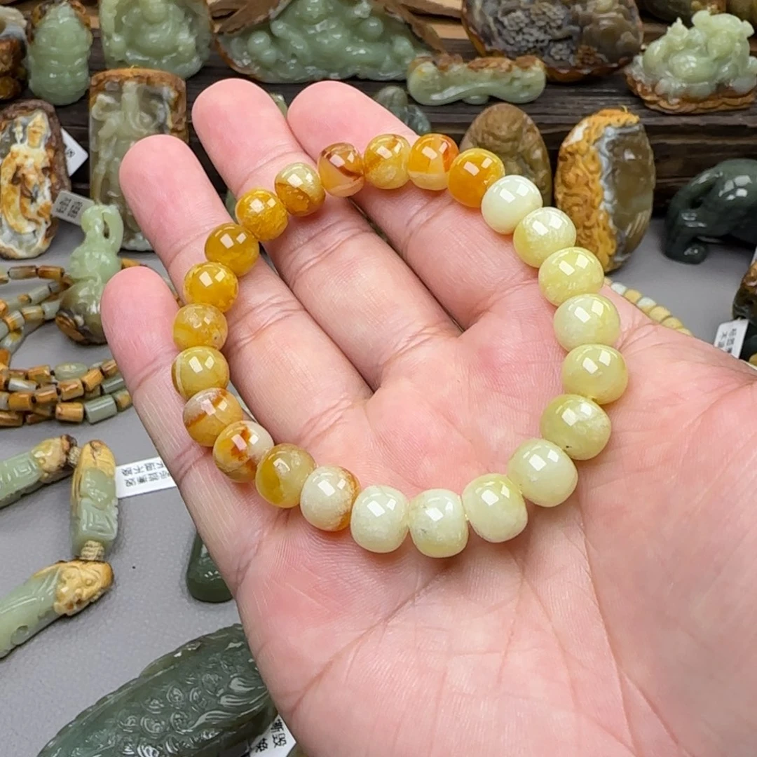 蛇纹石玉合金手串