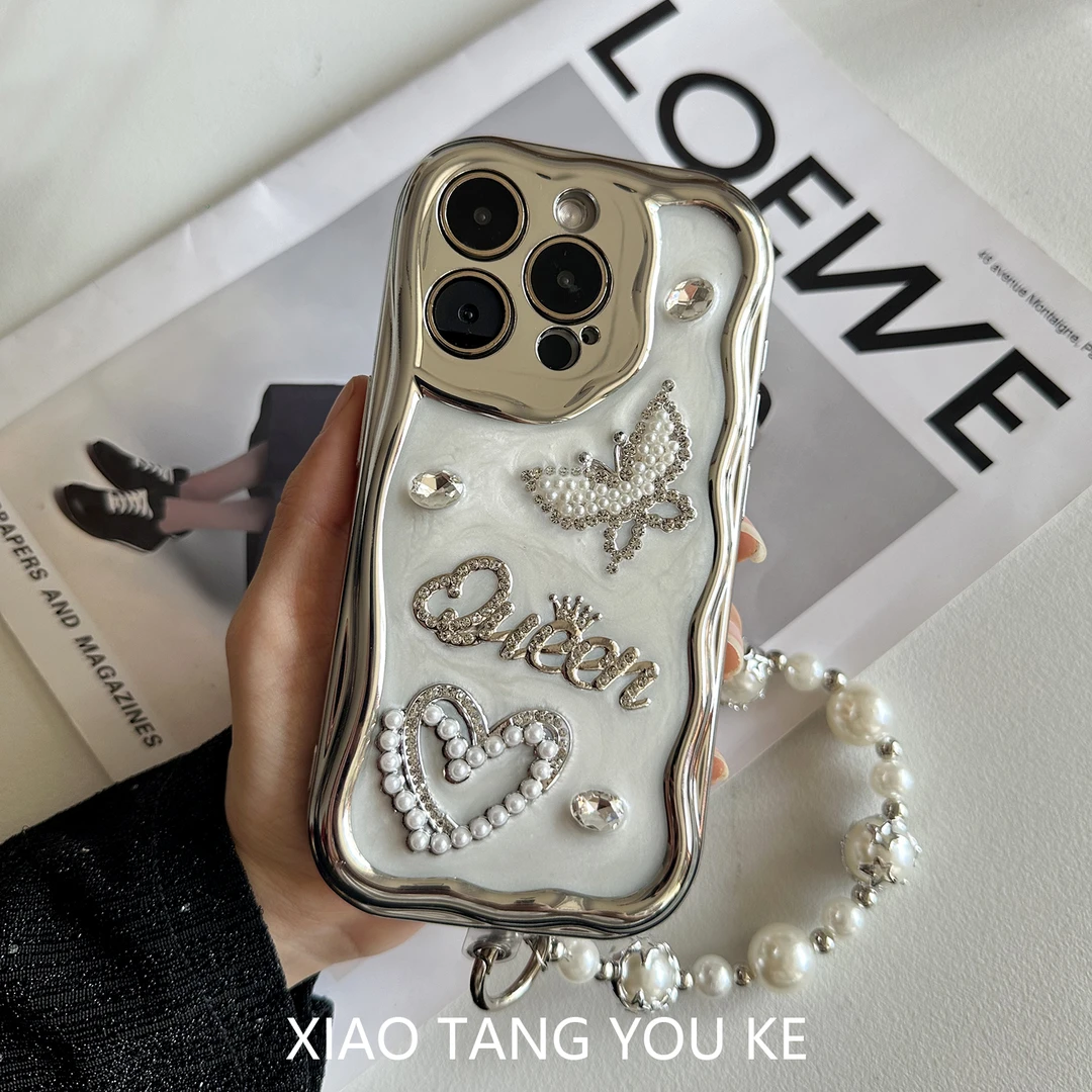 ins小香风高级感轻奢电镀手机壳适用苹果华为小米OPPOvivoiPhone