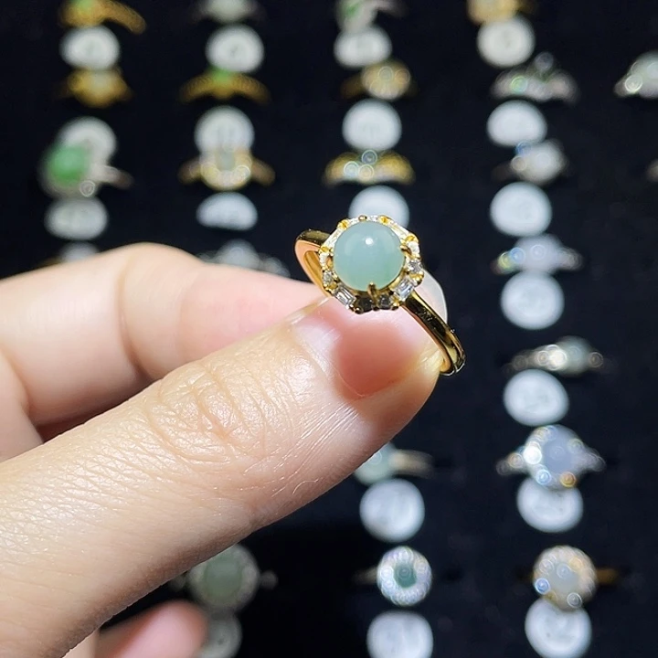 翡翠未镶嵌戒指戒指