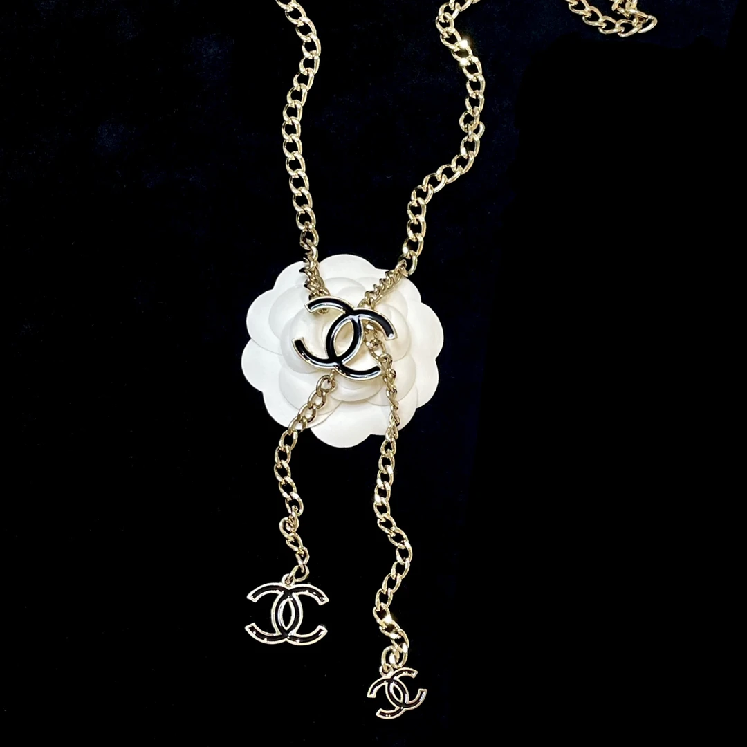 95新 Chanel/香奈儿 13A黑金珐琅双C珐琅腰链 2505181