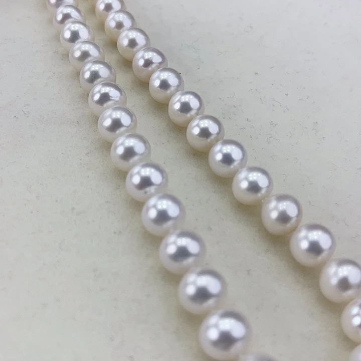 淡水珍珠颈饰银S925镶嵌卡9极光冷白高品