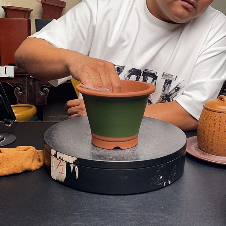 紫砂花盆货号一只KK9