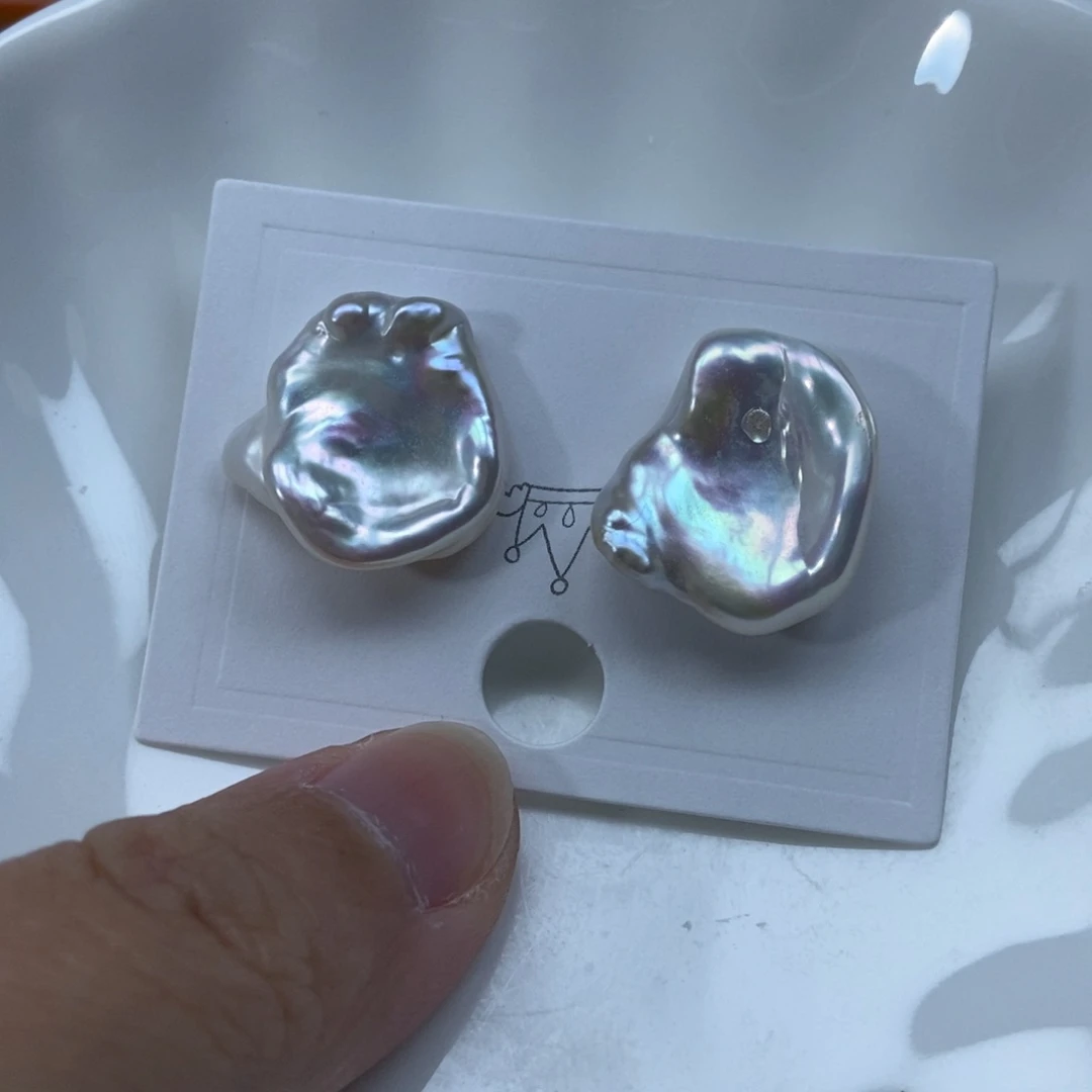 淡水珍珠耳钉银S925镶嵌福利150