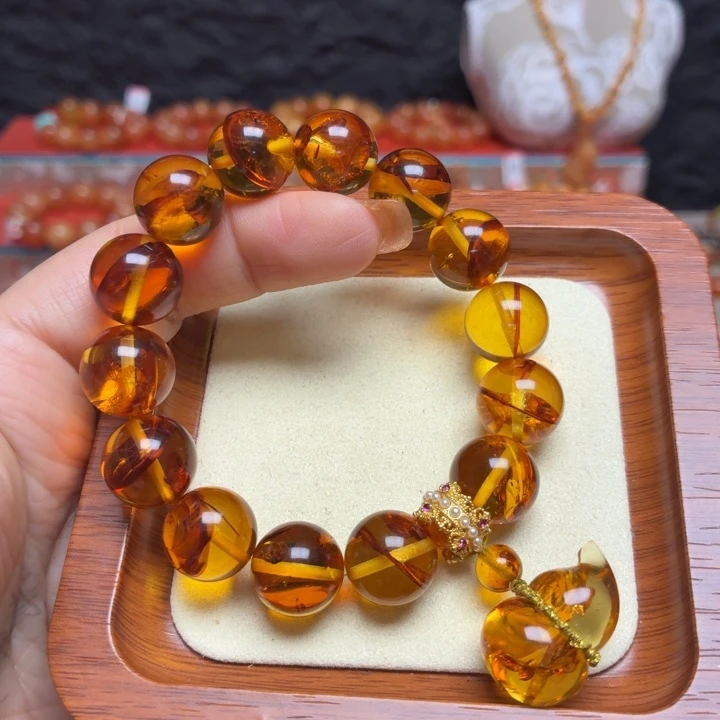 琥珀未镶嵌手链手串