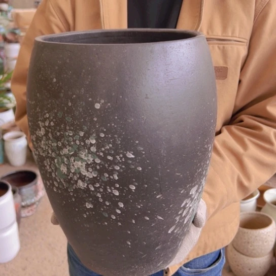 紫砂花盆高33口22————-