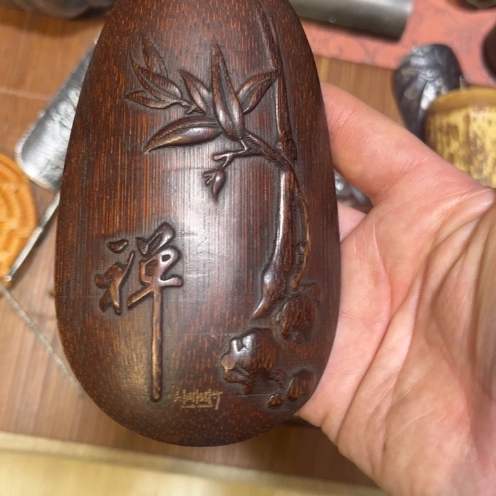 竹中古工艺品摆件