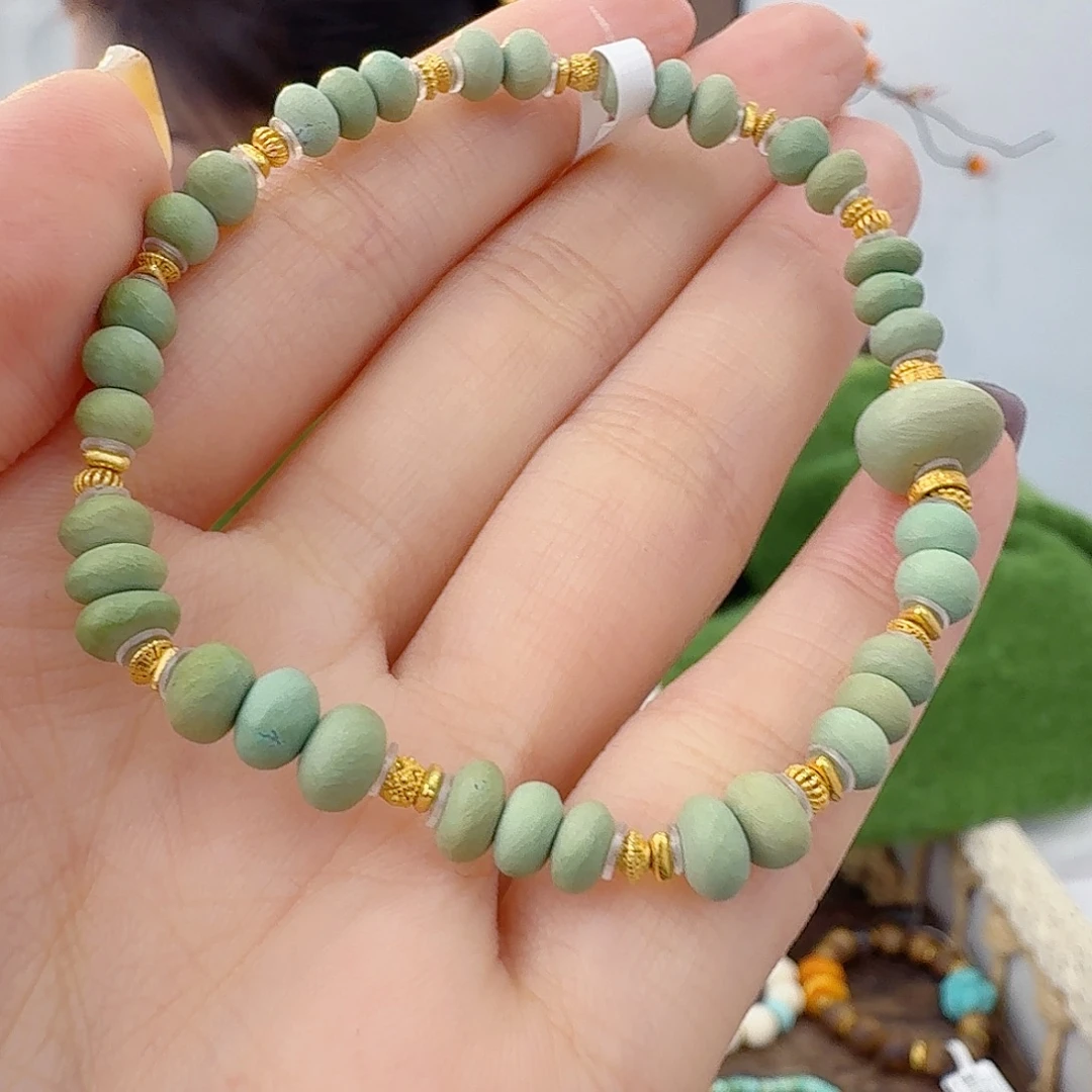 绿松石18K金镶嵌珠宝奇石