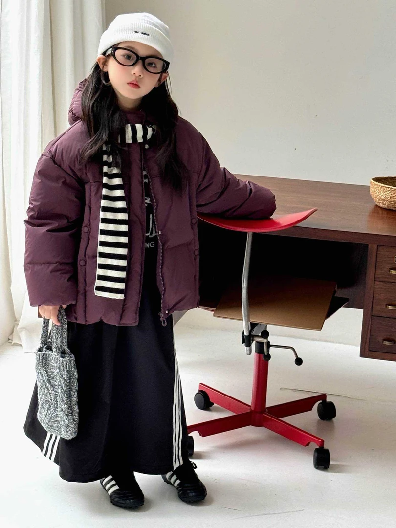 BO-1025儿童短款连帽羽绒服(冬款)