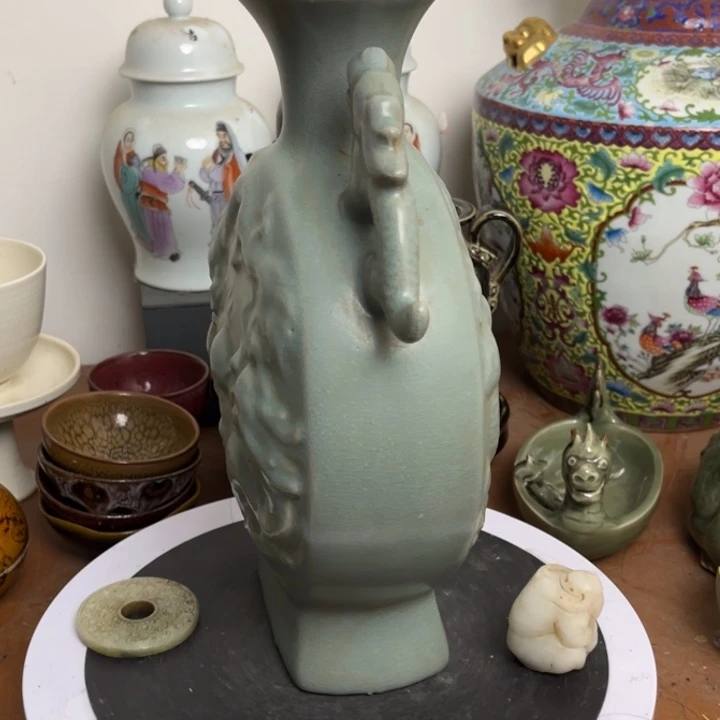 ****香紫砂花瓶瓷器瓷器