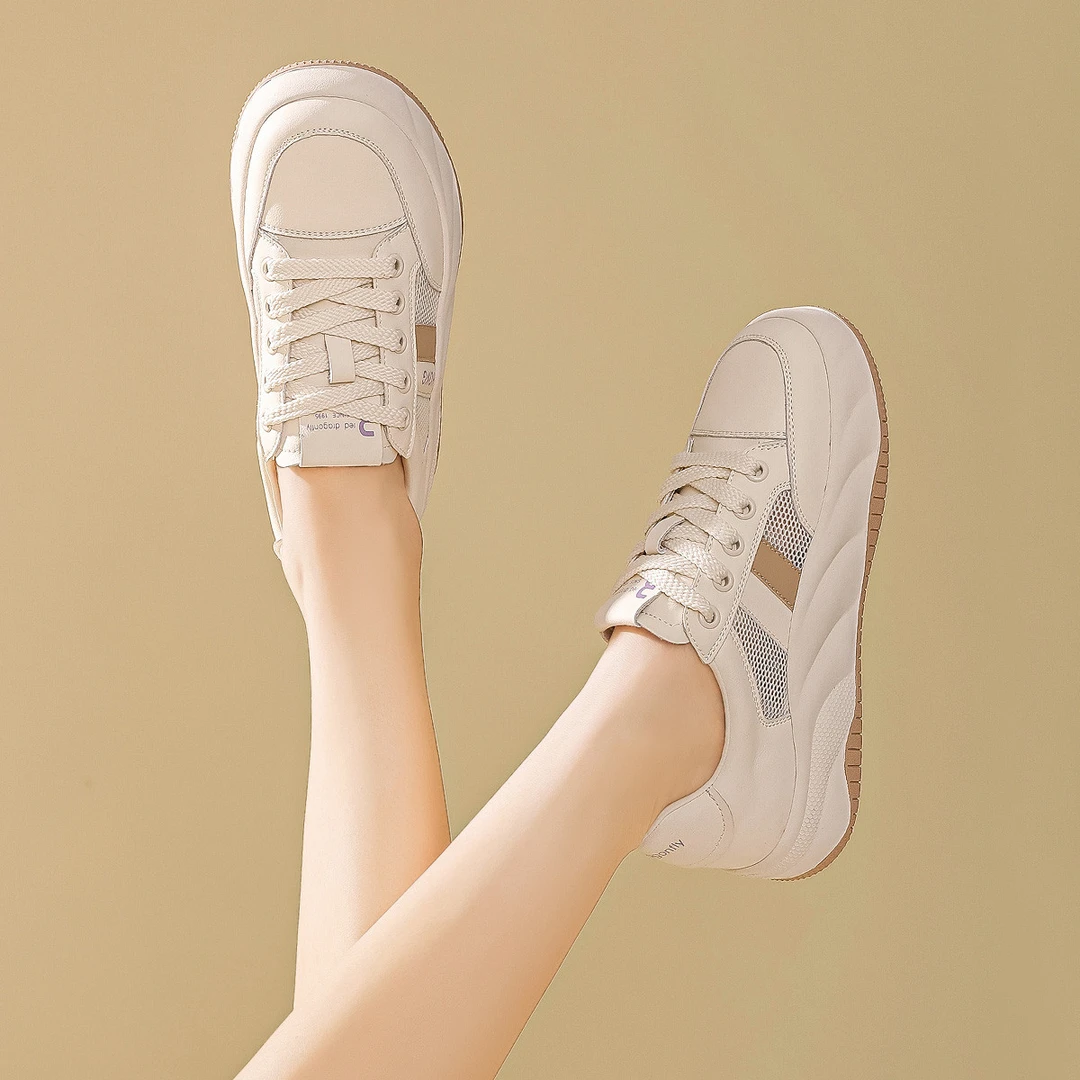 玛古芭百搭女鞋夏季新款透气舒适网面鞋厚底增高高颜值休闲运动