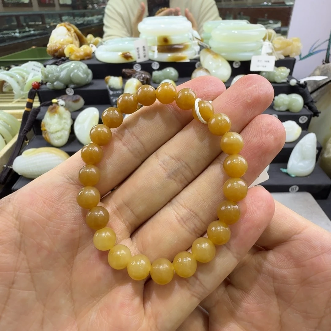 和田玉未镶嵌手串新疆和田玉手串卡8
