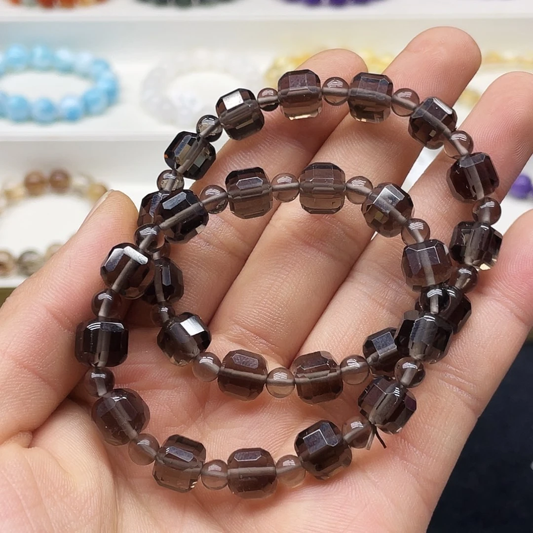 水晶手链未镶嵌茶晶8+多样性任发其一