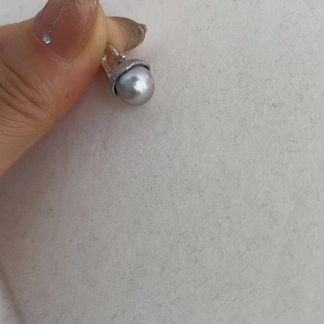 海水珍珠吊坠(不含链)银S925镶嵌