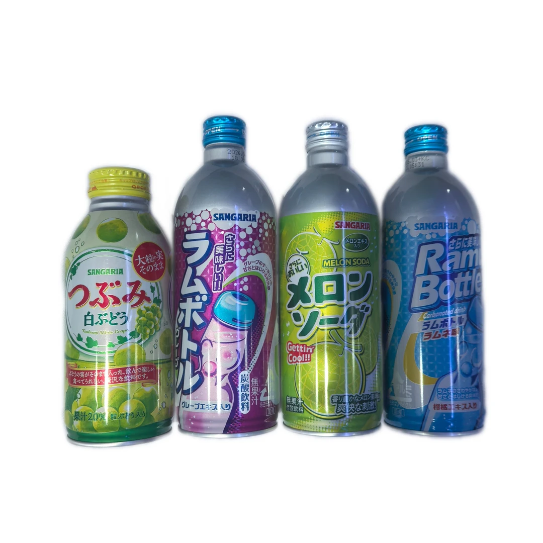 日本进口三佳利饮料组合4瓶(500ml×3瓶碳酸饮料+380ml×1瓶果汁饮料)