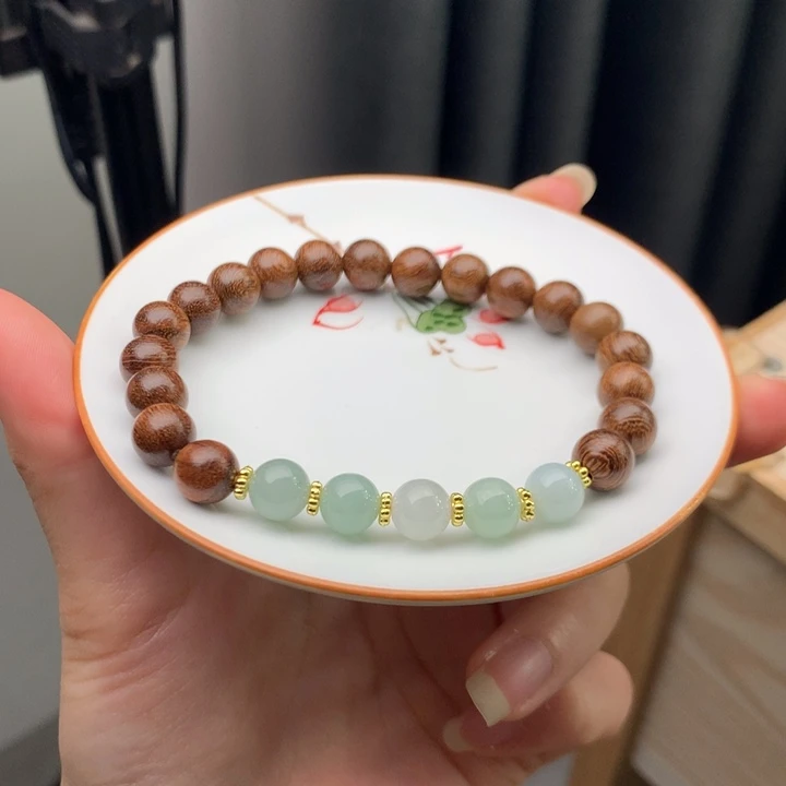翡翠未镶嵌手链翡翠y307 卡7.6