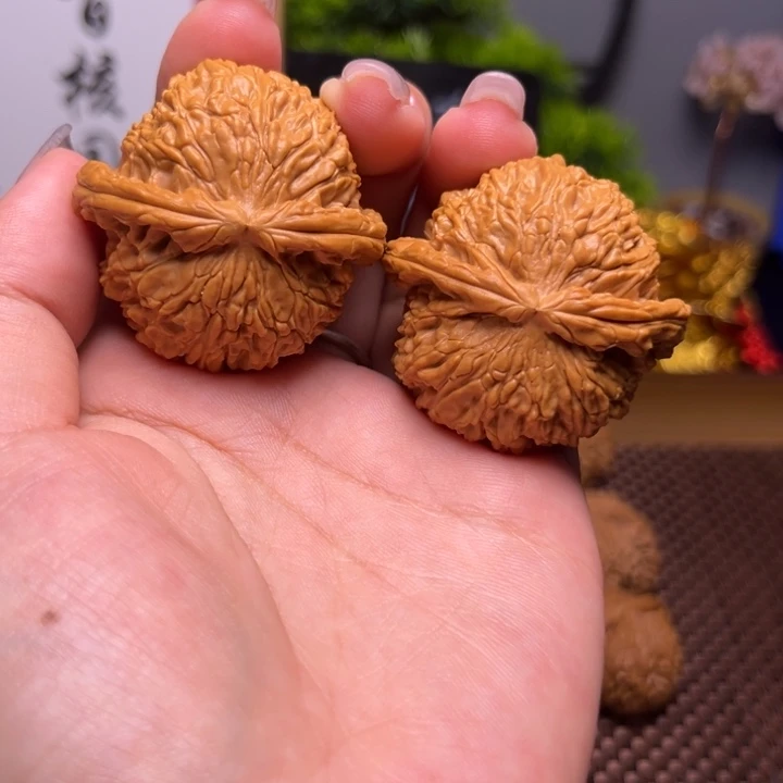 文玩核桃吊坠43尺白狮子34
