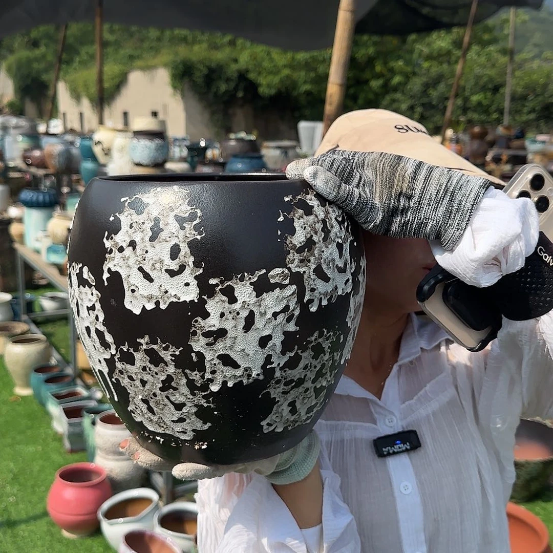 紫砂花盆王嫂花盆0710-110高24口25